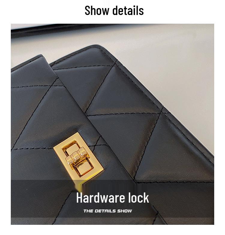 Trendige karierte Ketten-Schultertasche - Stilvolle Umhängetasche für tägliche Ausflüge und Pendelfahrten