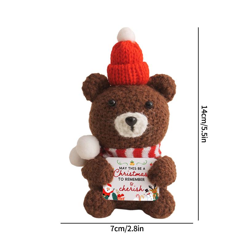 Crochet Positive Energy Dolls Cute Mini Pocket Hug Knitted Potatoes Handwoven Figurine Crafts Kawaii Crochet Animals Xmas Gifts