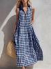 European and American Summer New Dresses Are Loose and Comfortable Sleeveless Plaid Women's Clothing