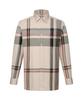 DAKS SHIRTS Cotton Blend Big Check Shirt Regular Fit Beige_Dma1Shcl101I1