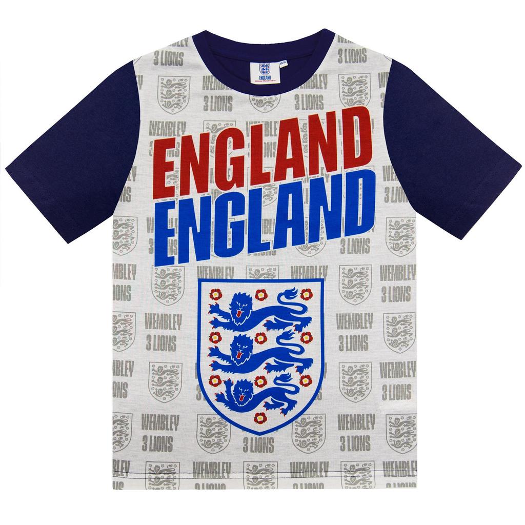 England FA Boys Three Lions Short Pyjama Set