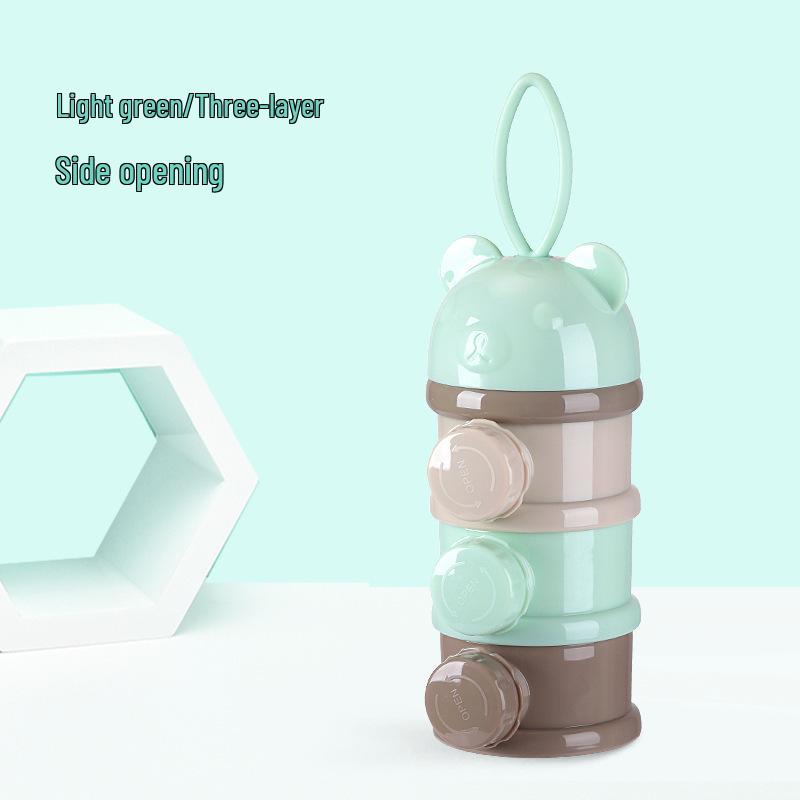 Portable Large-Capacity Baby Milk Powder Box - Airtight, Multilayered, Compartmentalized Storage