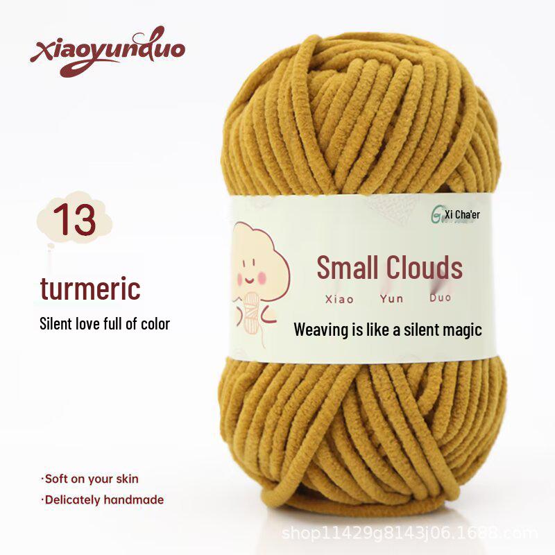 Soft Chenille Ice Yarn for DIY Hand-Knitted Scarf, Hat, and Sweater