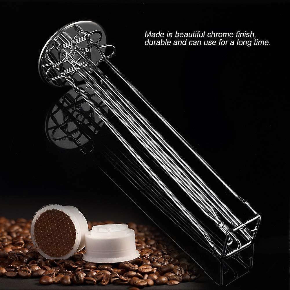 40 Coffee Pods Holder,360 Degree Rotation Capsule rack,Coffee Storage Holder with Elegant Modern Chrome Finish