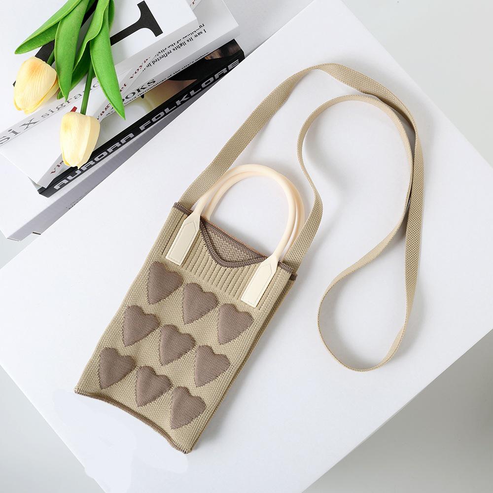 Korean Style 2024 Knit Tote & Crossbody Bag for Women