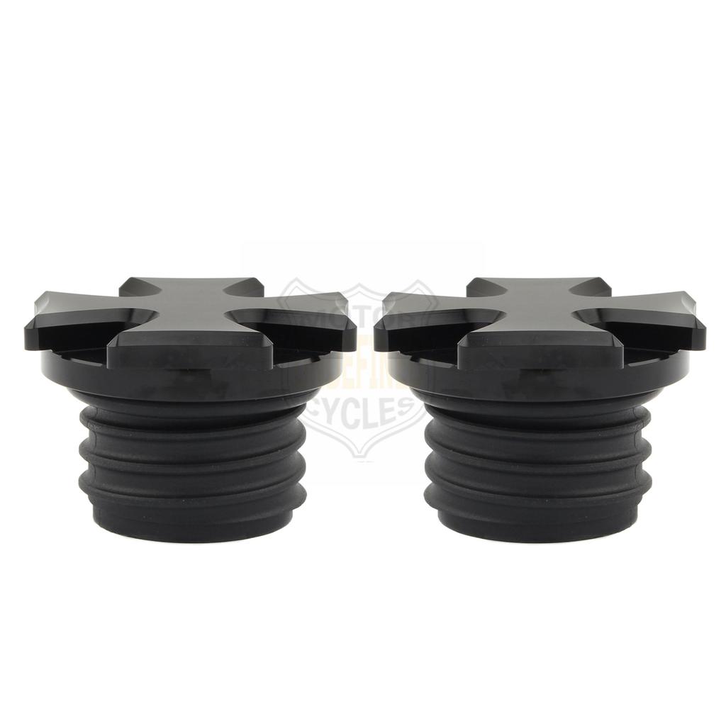 Gas Cap Vented Cross Fuel Tank Cap For Harley Touring Road King Street Glide Sportster 883 Dyna Softail 96-2020 Motorcycle Black