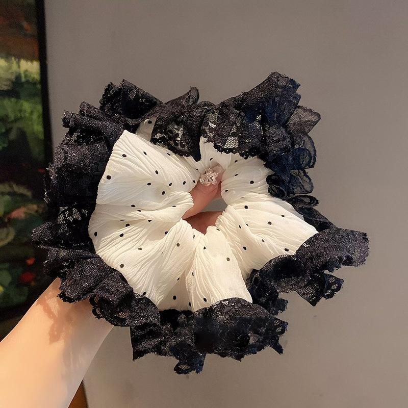 

Тканевое кружево резинка для волос в виде толстой кишки простая модная универсальная заколка для волос корейский литературный темперамент головной убор веревка для волос