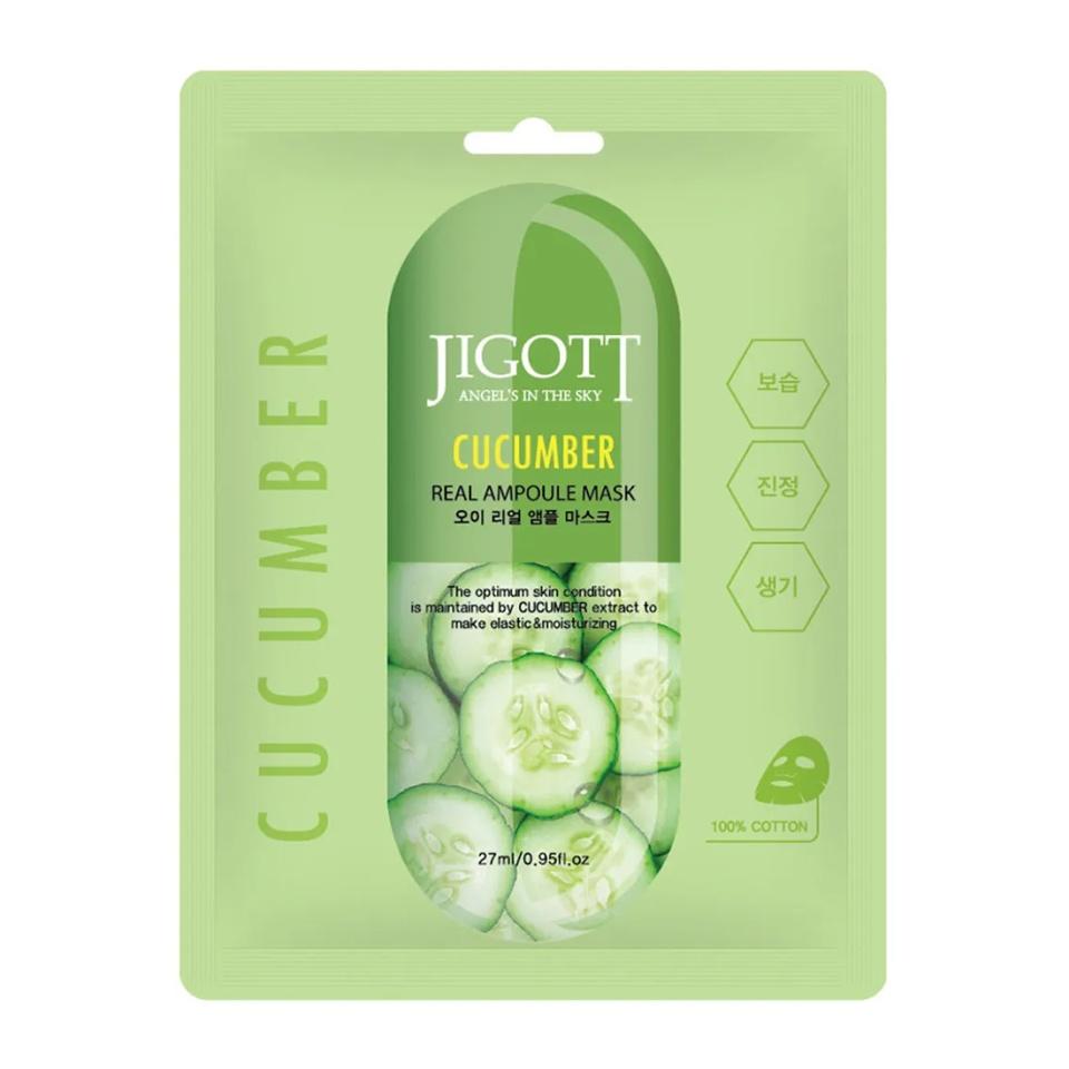 

JIGOTT CUCUMBER REAL AMPOULE MASK Тканевая маска для лица с экстрактом огурца
