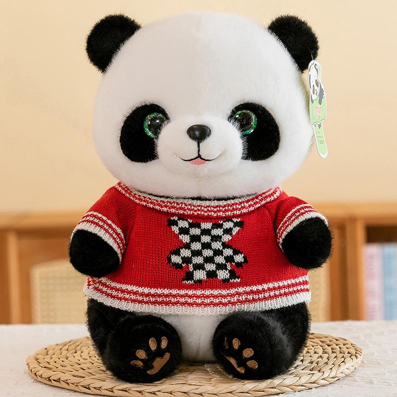Cute Cool Panda Doll Huahua Plush Toy Simulation Giant Panda Doll Rag Doll Children's Birthday Gift