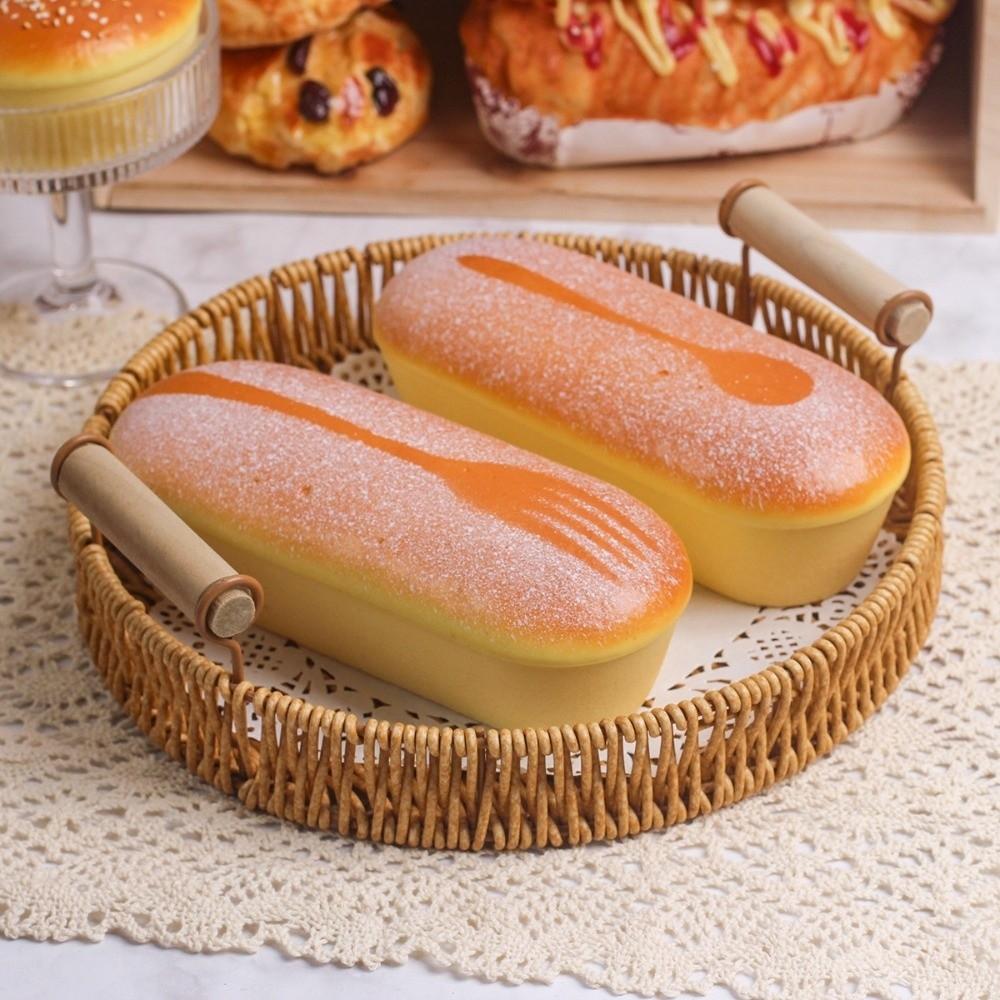 Soft Simulated Cheese Bun Stress Relief Slow Rising Toy Bread Squishy Toy for Adults Kids Gift