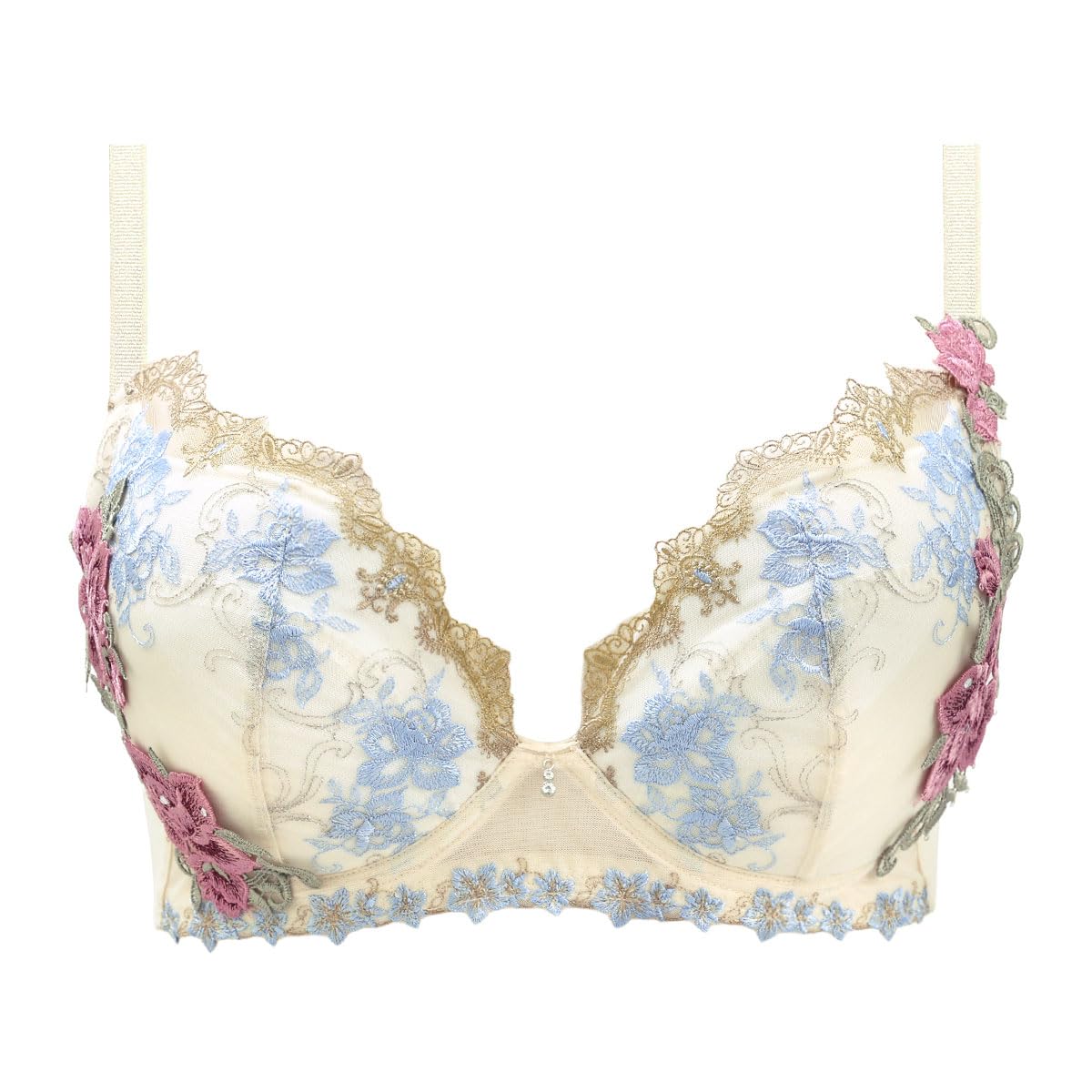 

Himiko 029 Серия Glamour Plus Под бюст G H I Кружевной Бюстгальтер, Размер, 80, (CR-Крем, G80)