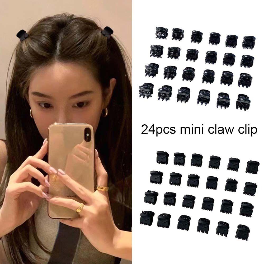 

Solid Black Small Hair Claw Clip Matte Women s Mini Hair Clamp Cute Girl