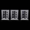 Handmade Wood Window Furnishings for Doll Room/ Bedroom/ Dining Room, 3pcs Set