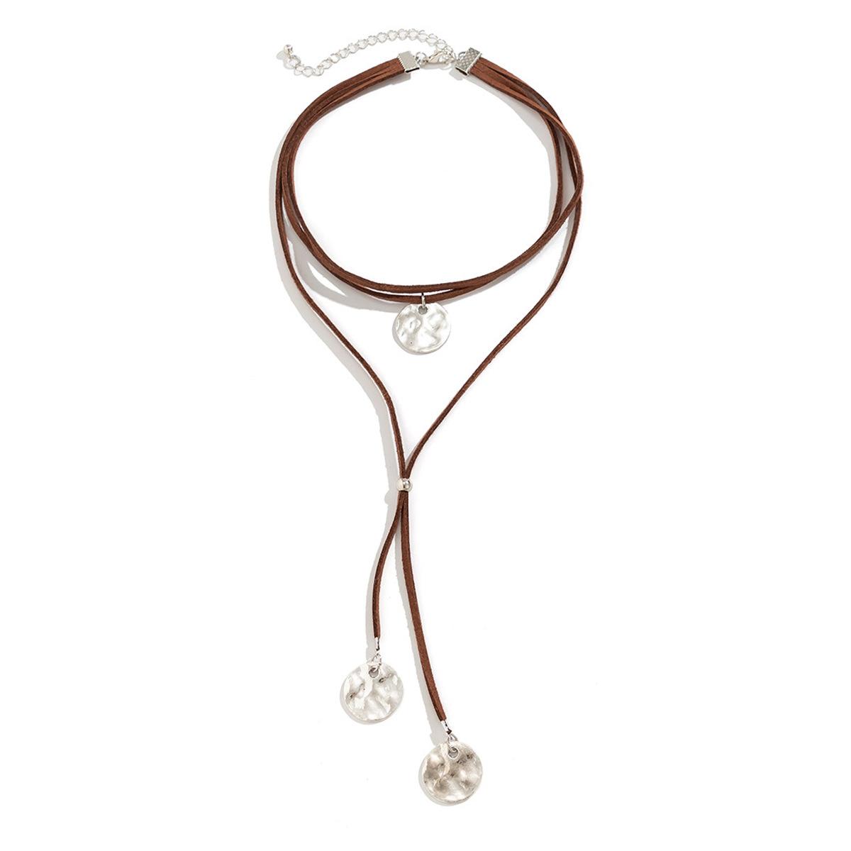 

Новое богемное ожерелье с подвеской из бирюзы на кожаном шнурке для женщин, винтажные простые ювелирные изделия, подарки, аксессуары для ожерелья