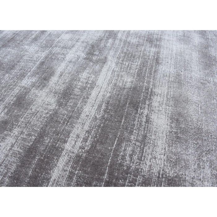 Hand-woven Viscose Rug 90 X 150 Cm - Gray