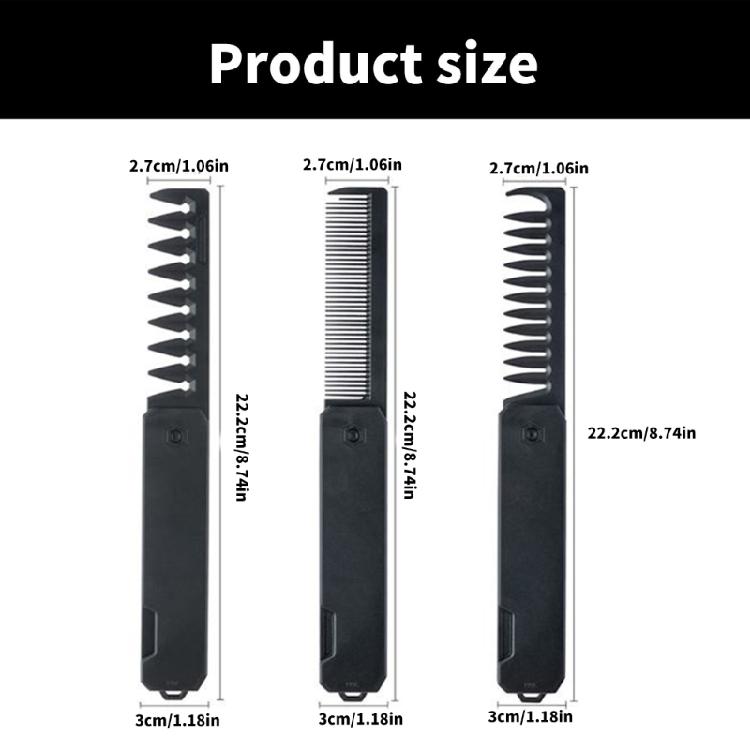 Fine and Wide Tooth Comb Hair Picking Comb Detangling Comb 3 in 1 Folding Comb Travel Pocket Comb Hair Styling Comb