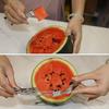 2-in-1 Stainless Steel Fruit Cutter Watermelon Cube Cutter Ergonomic Kitchen Slicing Baller For Party Picnic Camp School