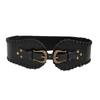 Metal Retro Stylish Waist Cincher Women Elastic Belt Wide Width Dresses Coats