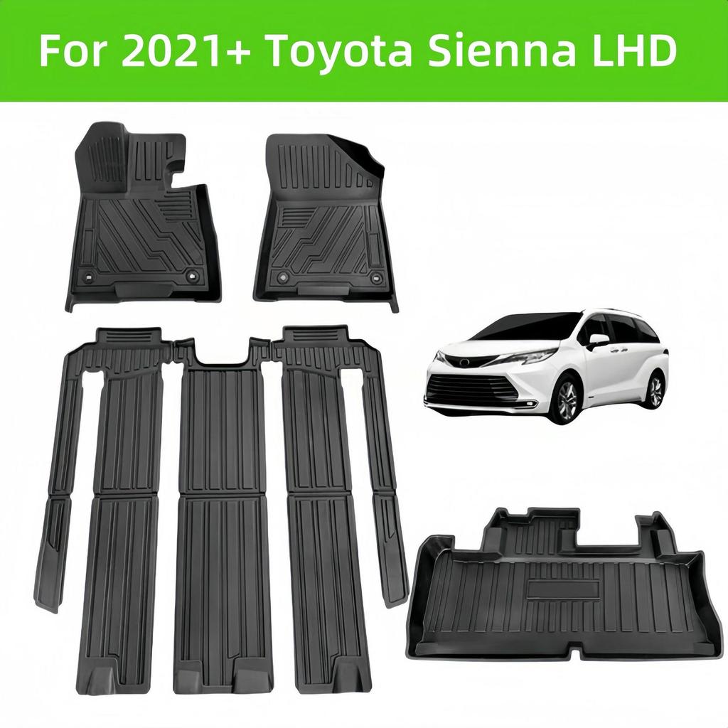 2021+ Sienna Left-Hand Drive Carpet TPE Floor & Trunk Mats