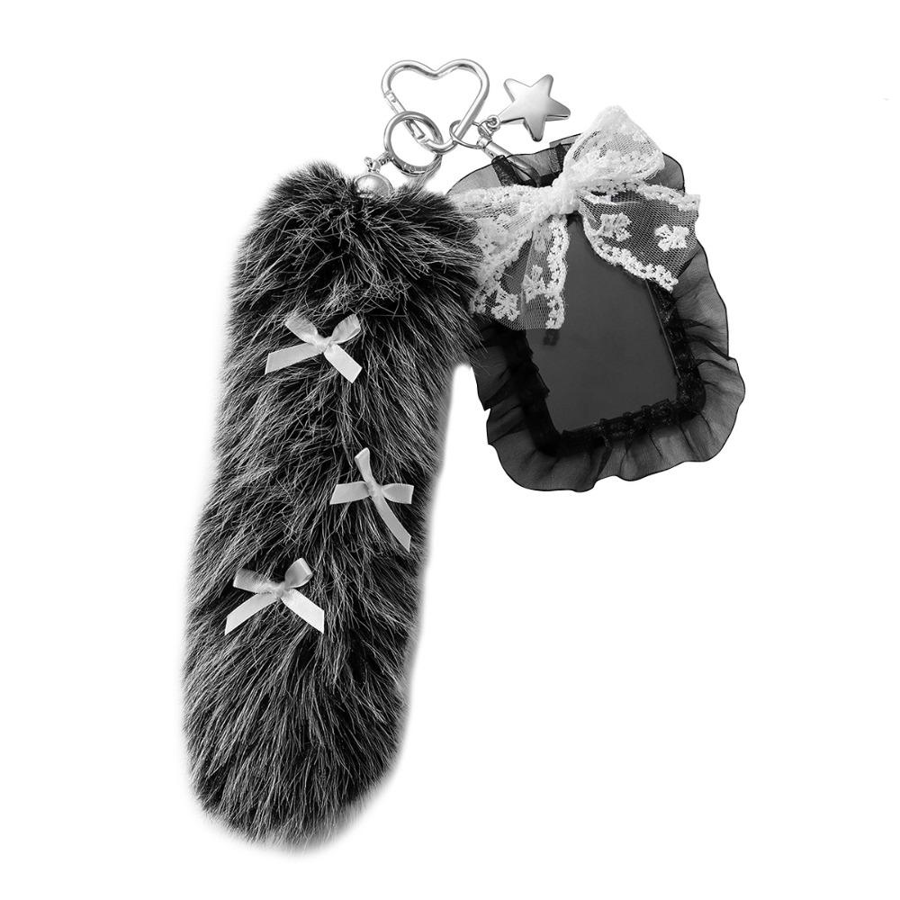 

Y2K Tail Card Holder Pendant Bag Accessories Lace Bow Card Holder Pendant Hanging Accessory style 1