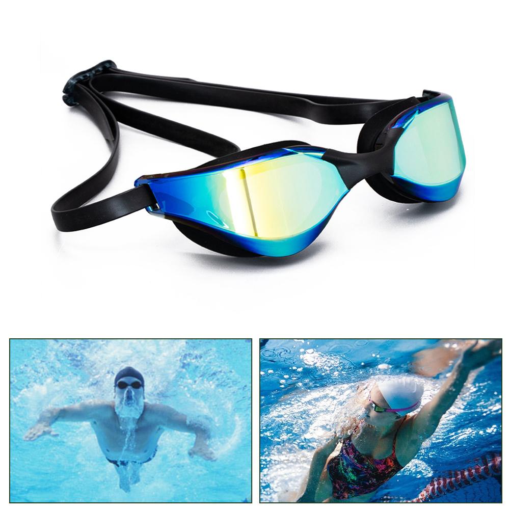 Professional Swimming Goggles Anti-Fog Electroplate HD Diving Glasses Adjustable Leak Proof UV Protection Glasses for Women Men