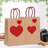 10Pcs High-Capacity Red Heart-Shaped Kraft Paper Gift Bags With Handles & Tags Festival Supplies Perfect For Valentine'S Day