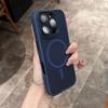 Clear Matte Magnetic Case For IPhone 16 14 13 Mini 15 12 11 Pro Max Plus Lanyard Wrist Strap Magsafe Shockproof Bumper Cover
