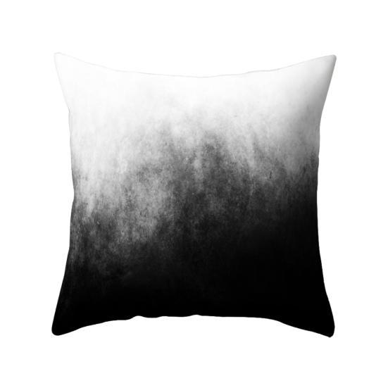 

Черно-белая наволочка с геометрическим рисунком, квадратная наволочка, мягкая поясница