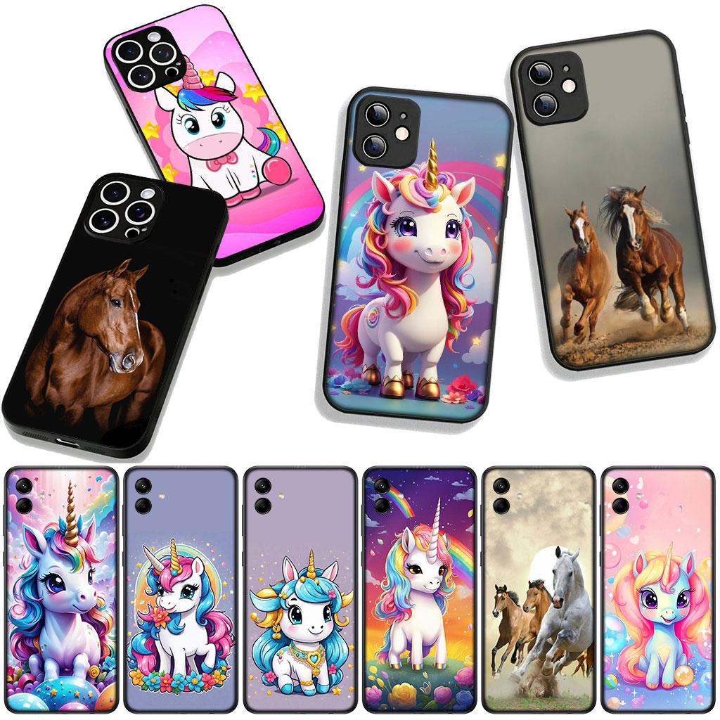 Unicorn Horse Comics Cartoon for Samsung Galaxy A25 A37 A57 A12 A14 A31 A41 A50 A51 A70 A71 A72 A21S A04 M15 Note 20 9 8 10 Case
