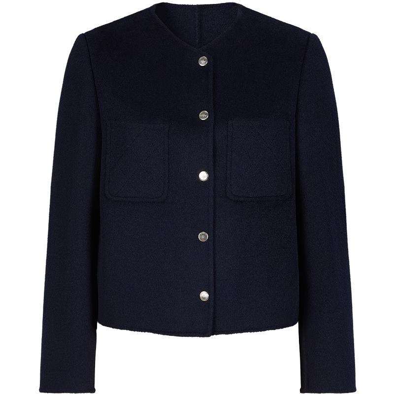 Juzhi Annakou Women's French Elegant Wool Blend Short Jacket