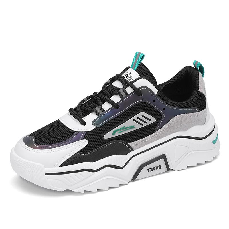 Men's breathable thick soled casual sports shoes summer soft sole student flat walking shoes outdoor running shoes male sneakers