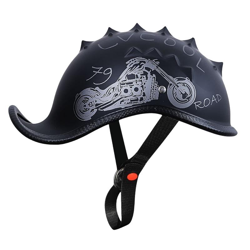 Half face Motorcycle Helmet vintage retro scooter jet helmet Cruiser Vintage Open Face Helmets With Windproof Collar