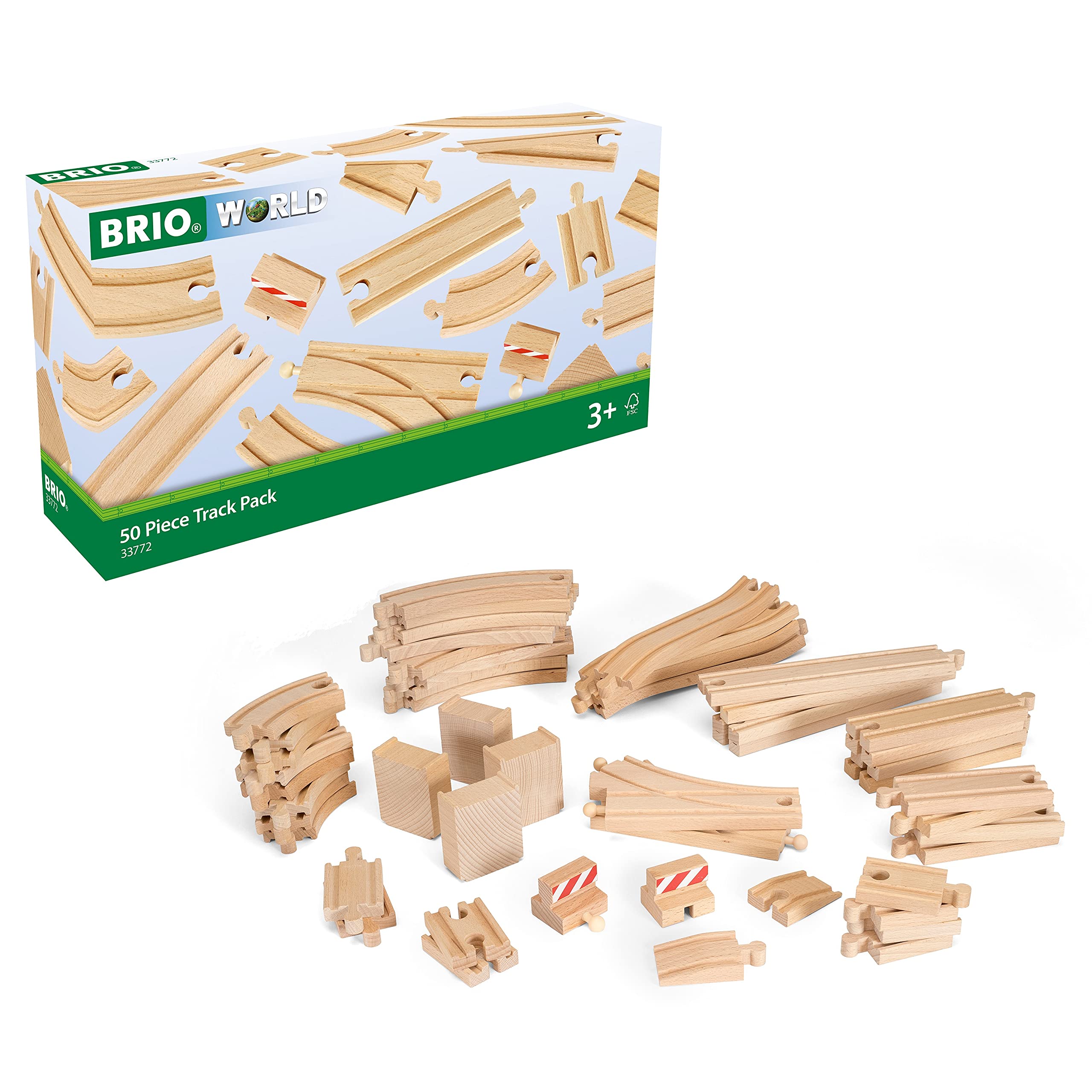 

BRIO 50 дополнительных рельсовых наборов 33772