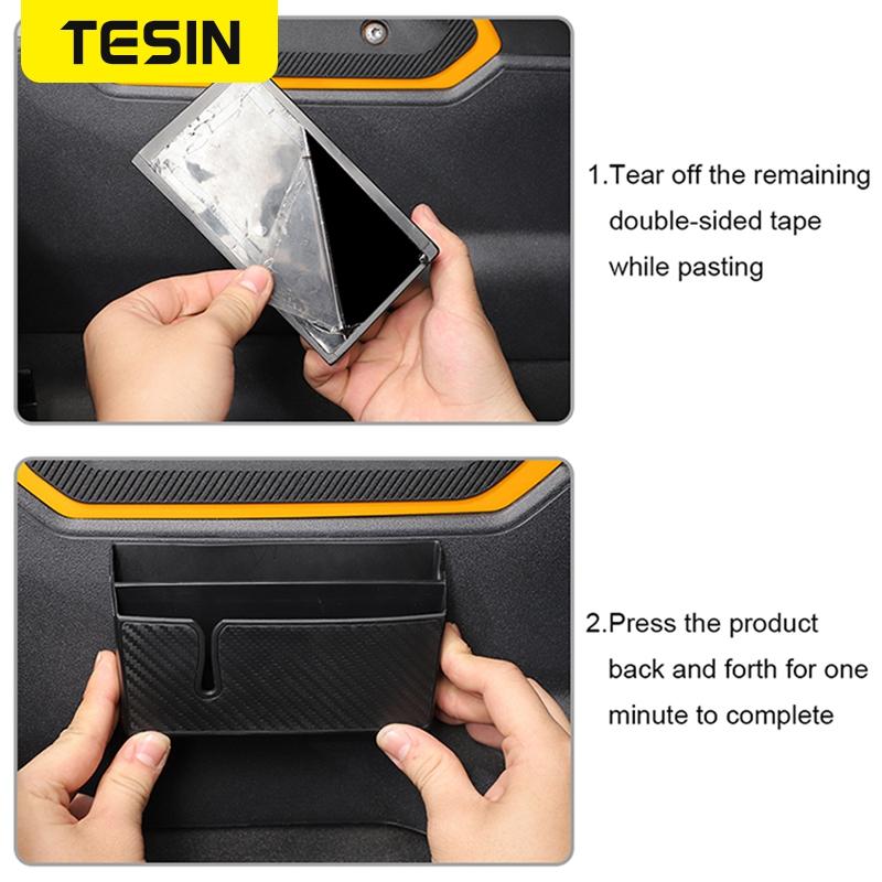 TESIN Multifunctional Car Gear Shift Storage Box Organizer For Ford Bronco F150 Jeep Wrangler JK JL TJ JT Suzuki Jimny