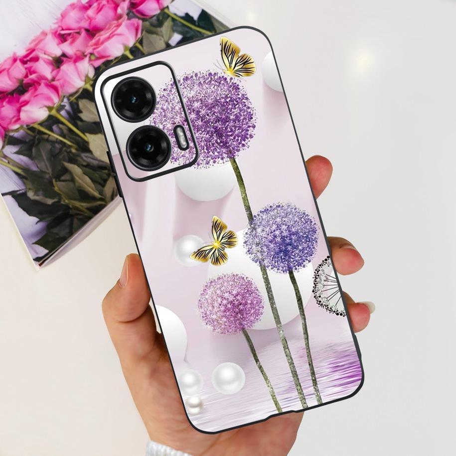 For Motorola Moto G35 5G Case Popular Flower Butterfly Soft Silicone TPU Matte Cover For Moto G35 2024 G 35 MotoG35 Phone Shells