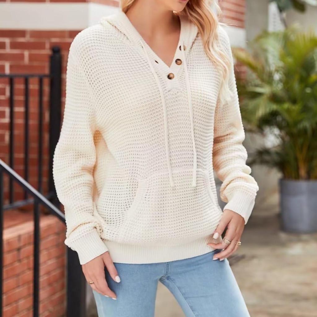 Women's Fashionable Long-sleeved Pullover And Solid-color Sweatshirt