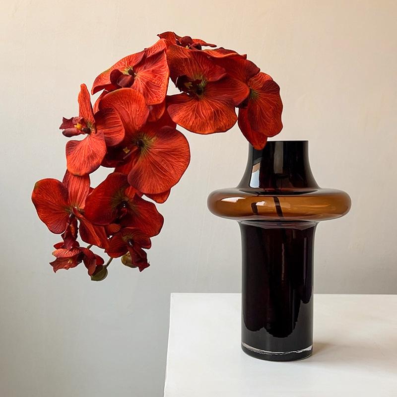 Light Luxury Phalaenopsis Artificial Floral Arrangement for Dining Table Decoration
