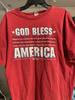 Red God Bless America Psalm 72:17 Size XL T-Shirt Delta Pro Weight