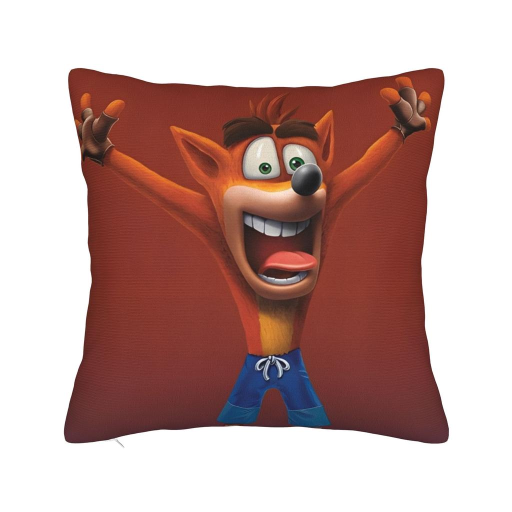 Dekorative Kissenbezüge Crashs Bandicoots Cartoon Merch Sitz Videospiel Kissenbezug Hülle Dropshipping Mehrere Größen