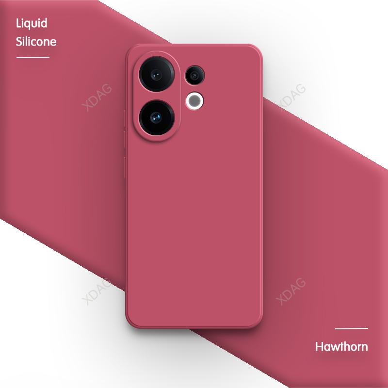 Lens Protection Original Phone Case for VIVO S30 Pro Mini 5G Soft Square Liquid Silicone Internal Flocking Dual Layer Back Cover