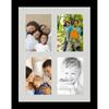ArtToFrames Collage Photo Frame Single Mat with 4-5x7 Openings and Satin Black Frame.