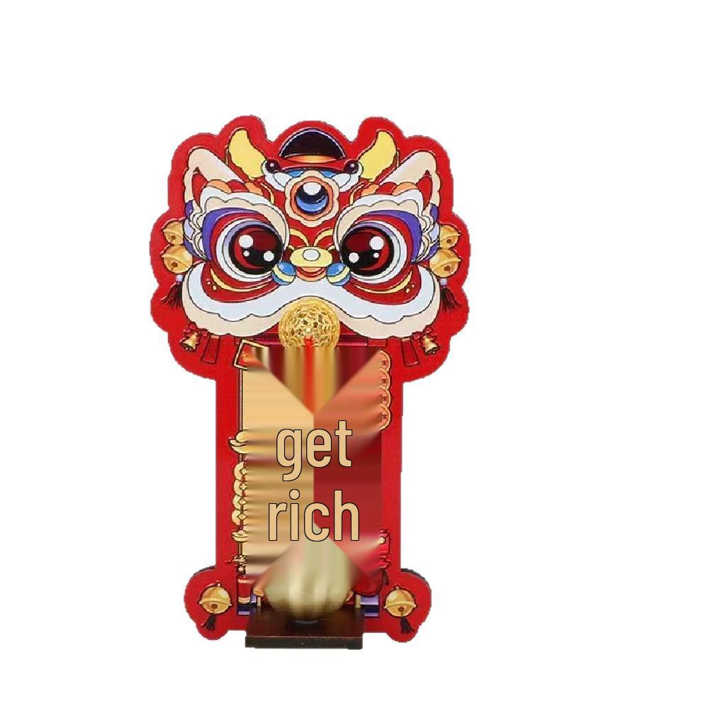 Auspicious Lion Dance Doorbell Magnet – Chinese Spring Festival Decoration