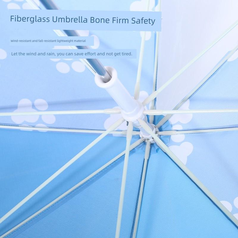 Children's Umbrella Boys All-Weather Umbrella Primary School Students Girl Princess Kindergarten Safety Semi-automatic Long Handle Lightweight Small
