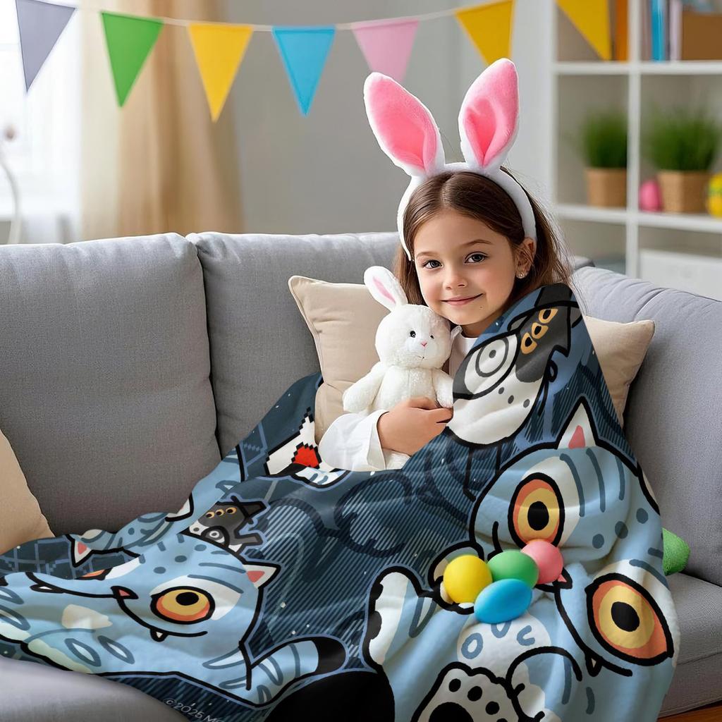 K-Pop Hot Anime Lovely Rumi Mira Zoey Printed Fleece Throw Blanket for Adult Quality Super Warm Blanket for Travel Picnic Home