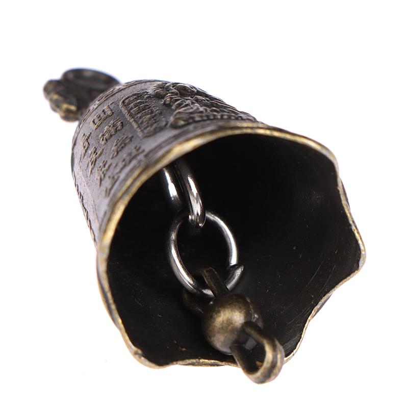Alloy Antique Bell Chinese Mini Sculpture Pray Guanyin Buddha Bell Shui Feng Bell Diameter 2.5cm