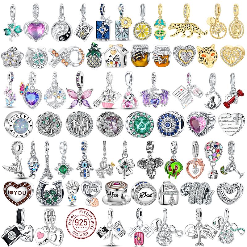 Kupfer Familie Schmetterling Flugzeug Anhänger Perlen Passen Original Charms Armbänder DIY Perle Frauen Schmuckherstellung