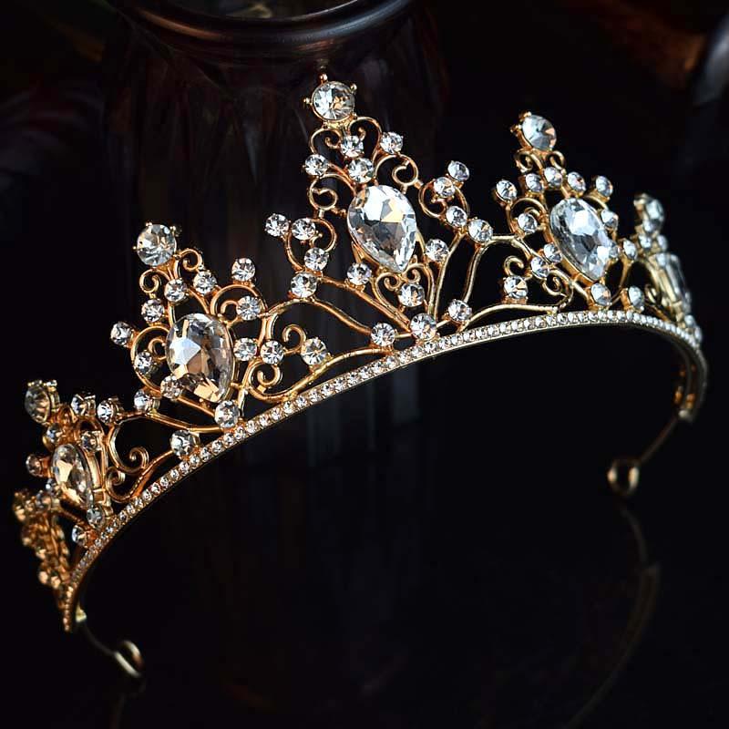 High End Bride Crown Headwear Wedding Dress  Hair Accessory  Princess Crown  Crystal Queen Award  Beauty Pageant Headwear