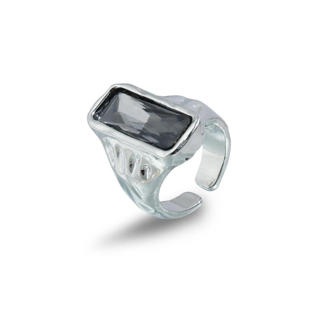 Geometric Black Diamond Adjustable Ring - Sweet & Cool Jewelry for Women
