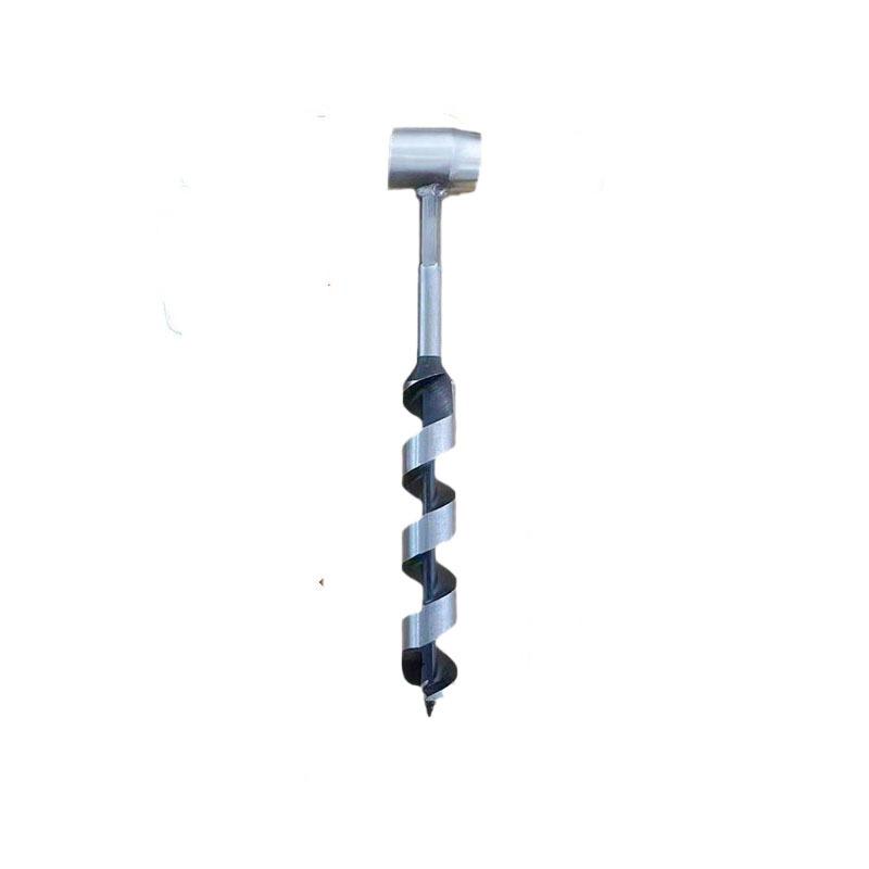 Wooden Manual Auger Drill, Multifunctional Outdoor Survival Hand Twist Drill With PU Sleeve
