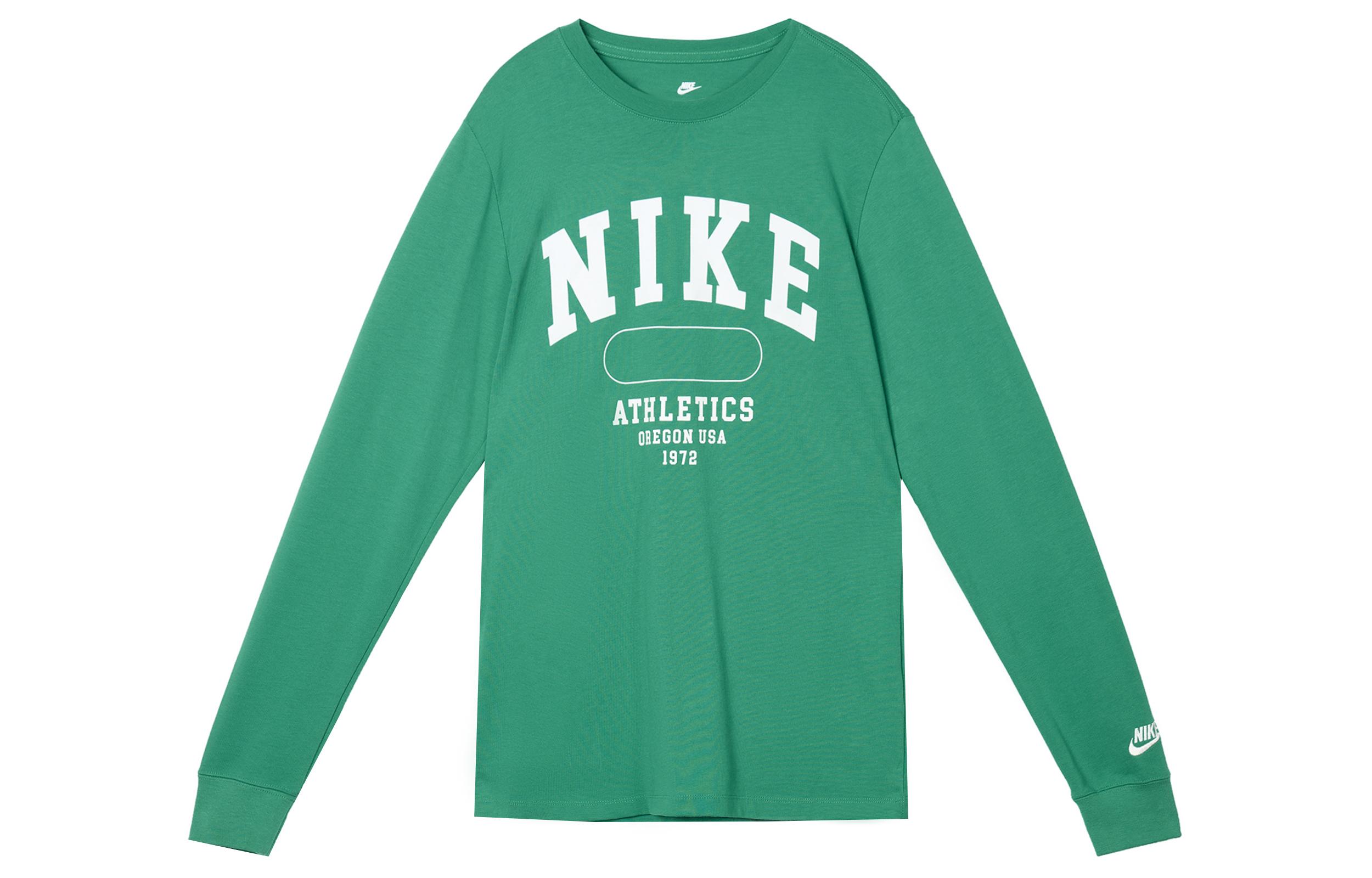 Nike T Shirts Men s Green Crew Neck Moderate Straight Fit FJ1173-393 XXL
